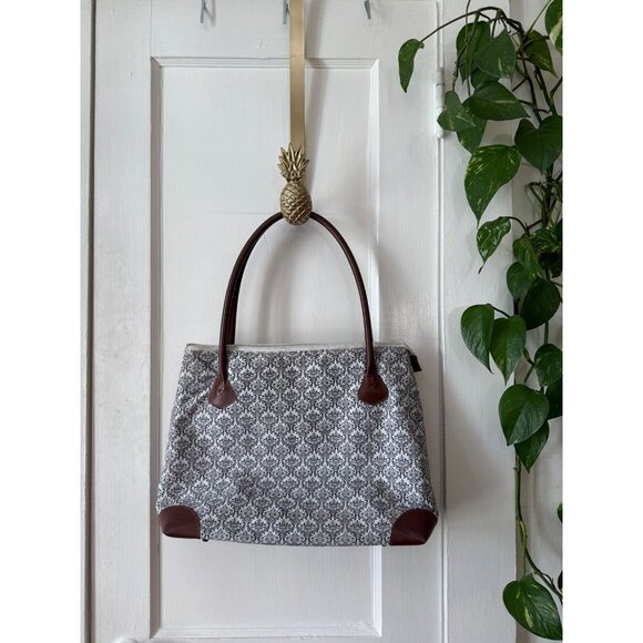 Brown patterned insulated cooler bag - Picture 1 of 10